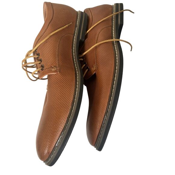 Men\'s Joseph Abboud Brown Oxford Leather Dress Lace Up Shoes Size 12 main image 4